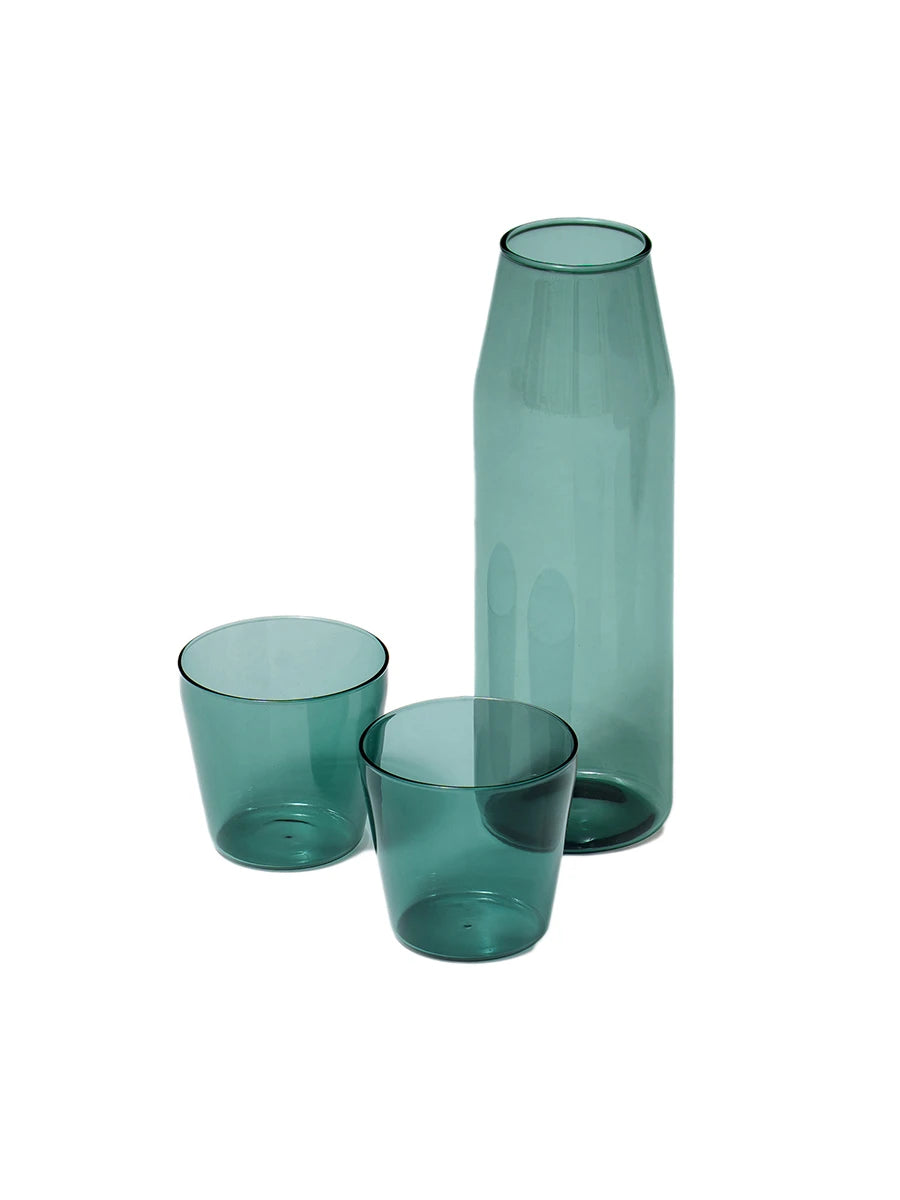 Milk, set of 1 carafe + 2 glasses