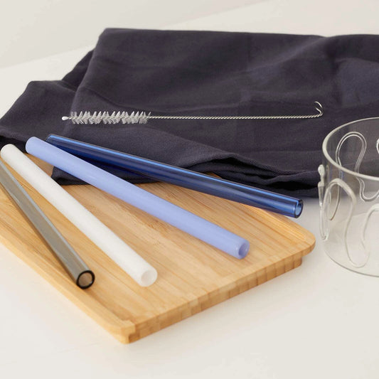 Sip-Smoothie Straw Set of 4-Opaque mix