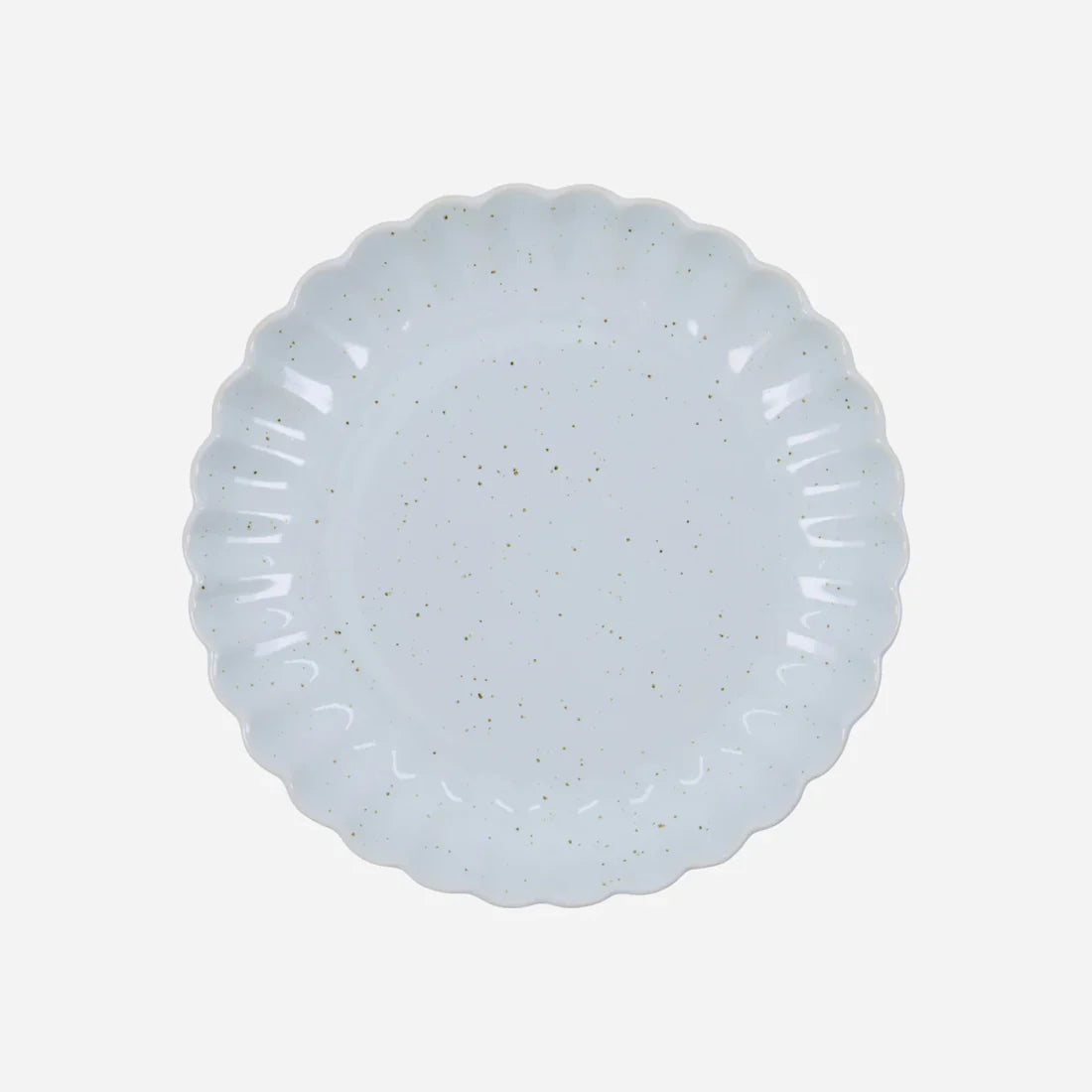 Desserttallerken Scallop, Lyseblå