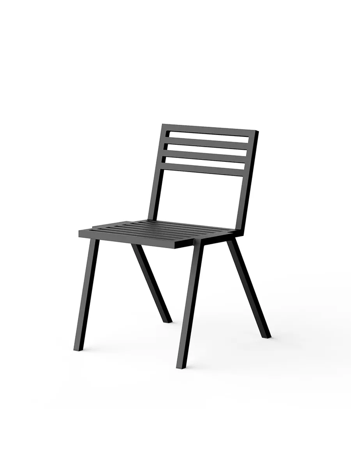 stühle platzsparend aufbewahren Stapelstuhl, Schwarz (für den Außenbereich) – Design Market