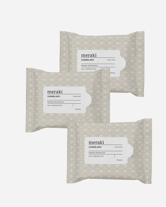 3x Cleansing wipes, Aloe vera