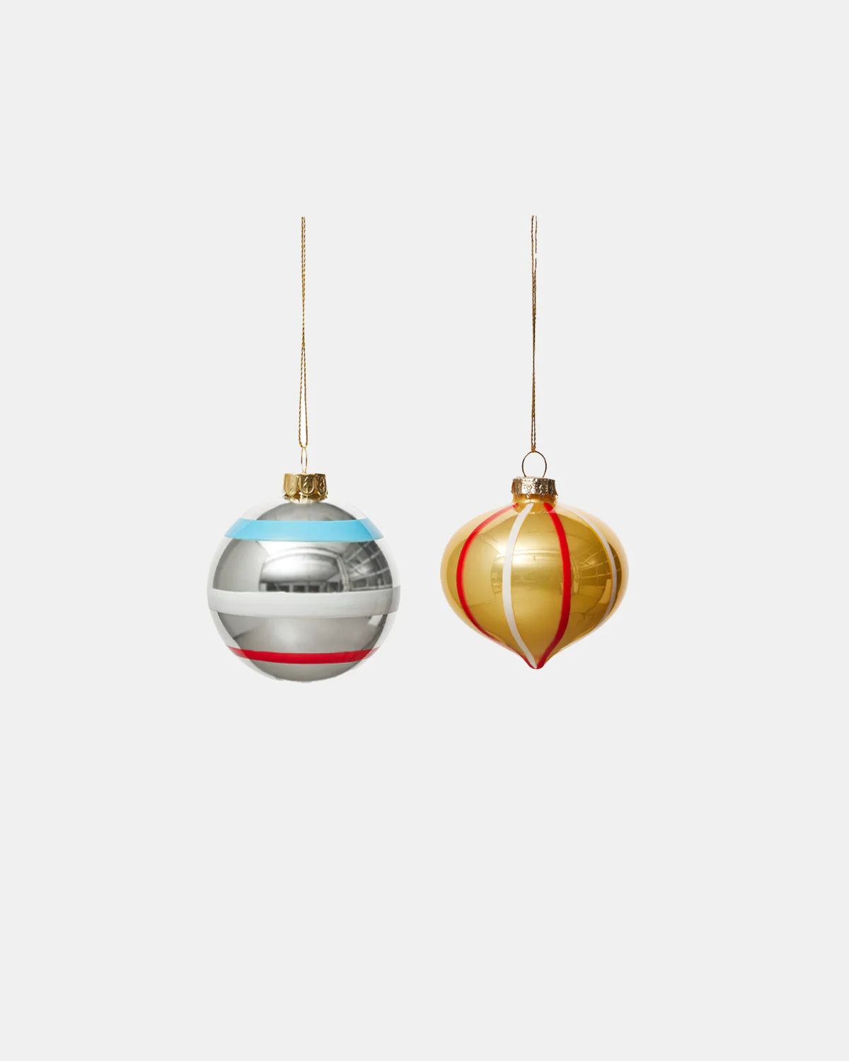 Vintage Christmas Glass Ball No. 2 - Pack of 2