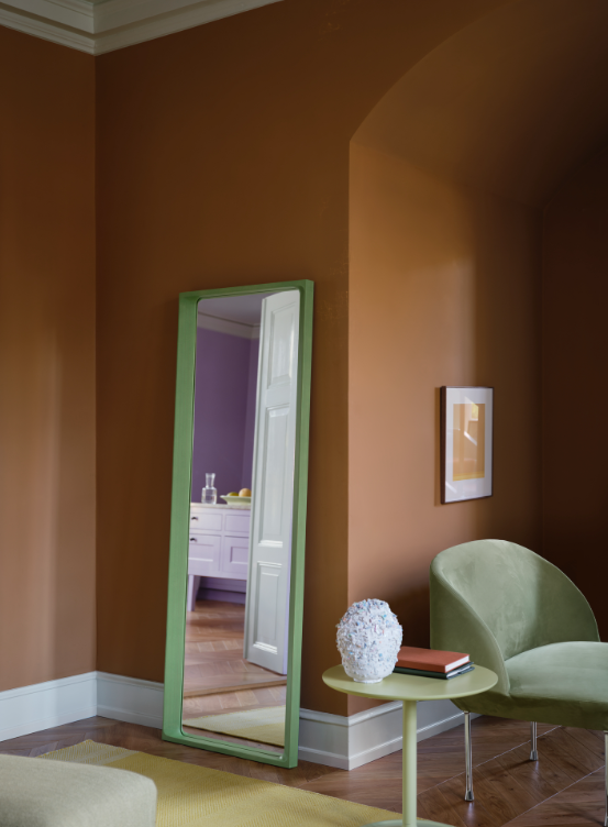 Arced Mirror - Light Green - 170x61cm