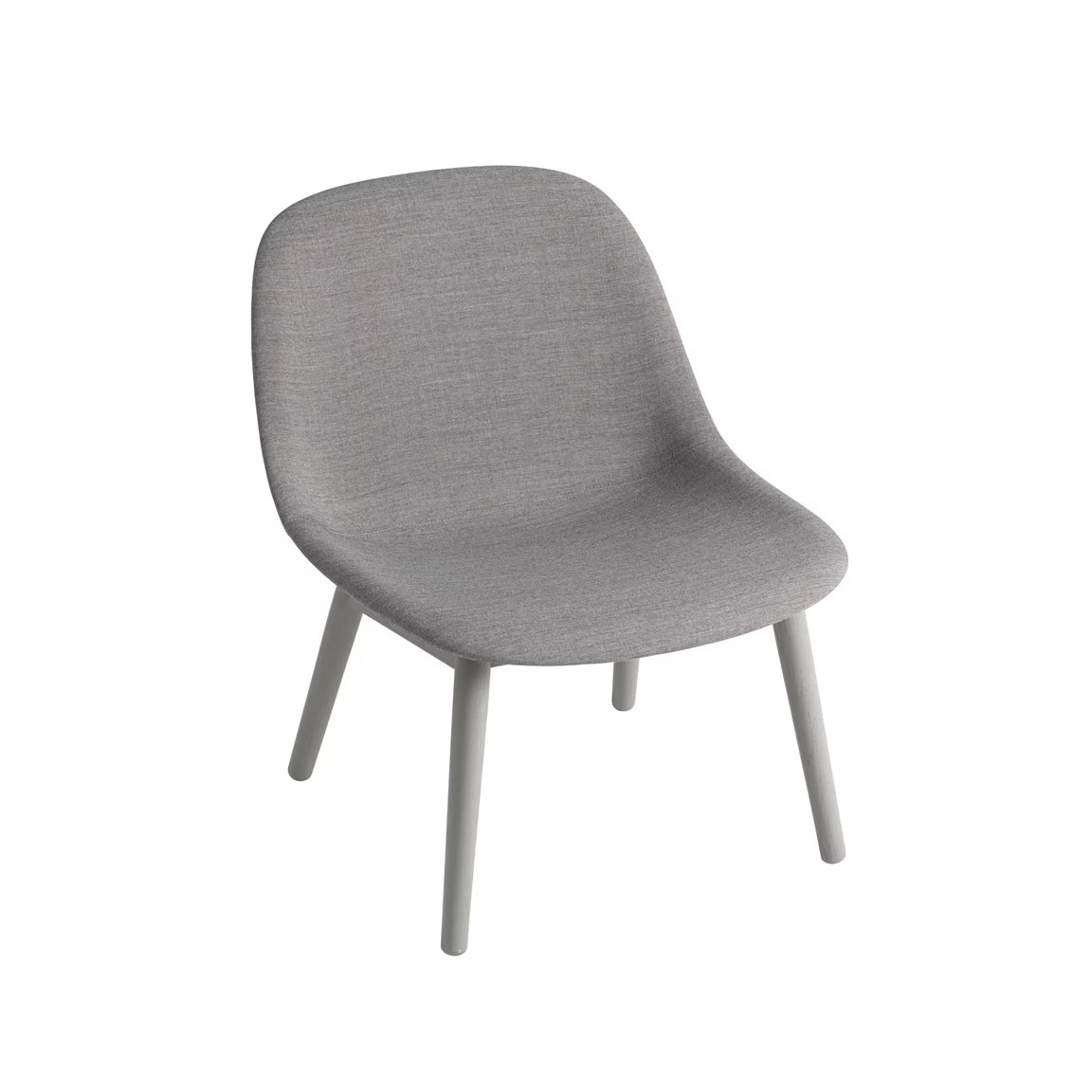 Fiber Lounge Chair Wood Base Remix 133, Grey Oak