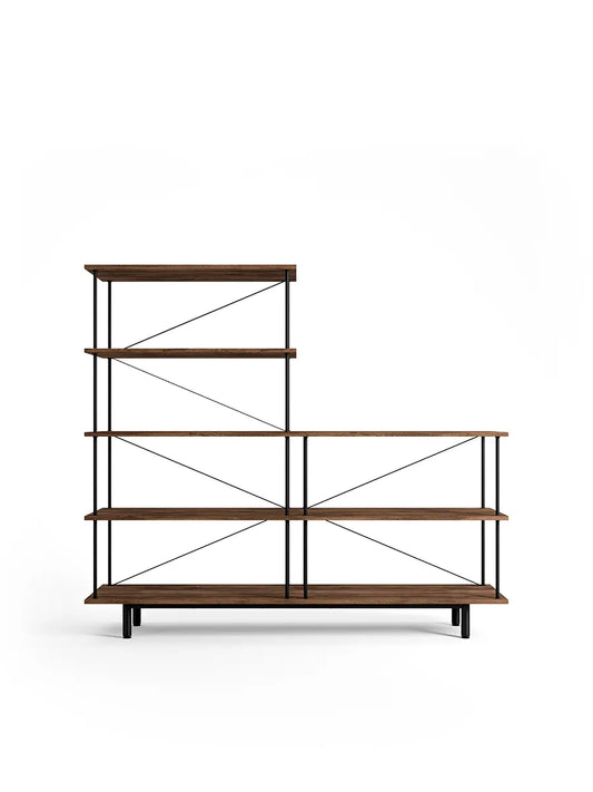 Seiton Reol 3-2 L, valnød fra Stellar Works