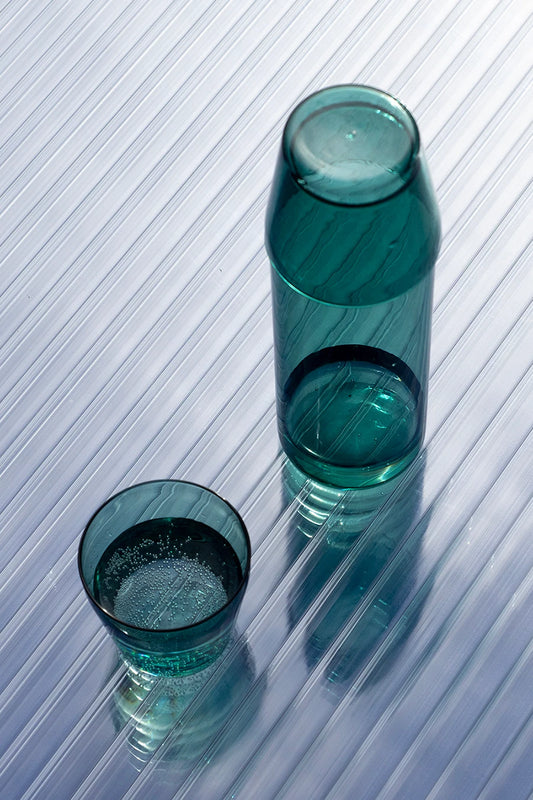 Milk, set of 1 carafe + 2 glasses