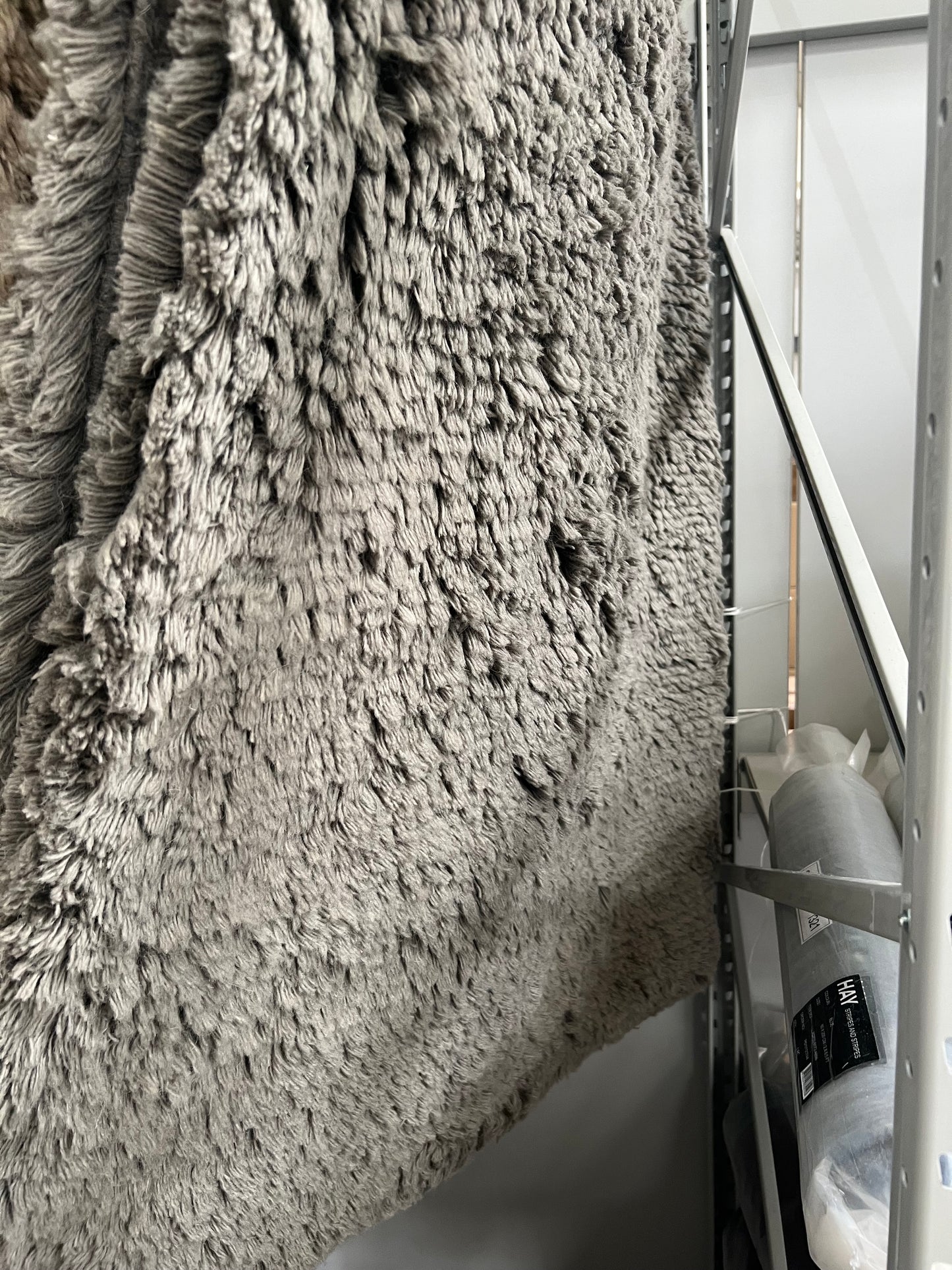 Shaggy Wool Rug, Grey