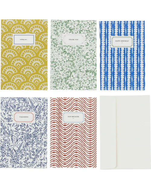 Lykønskningskort, Sæt m. 5 stk.