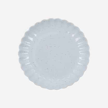 Desserttallerken Scallop, Lyseblå