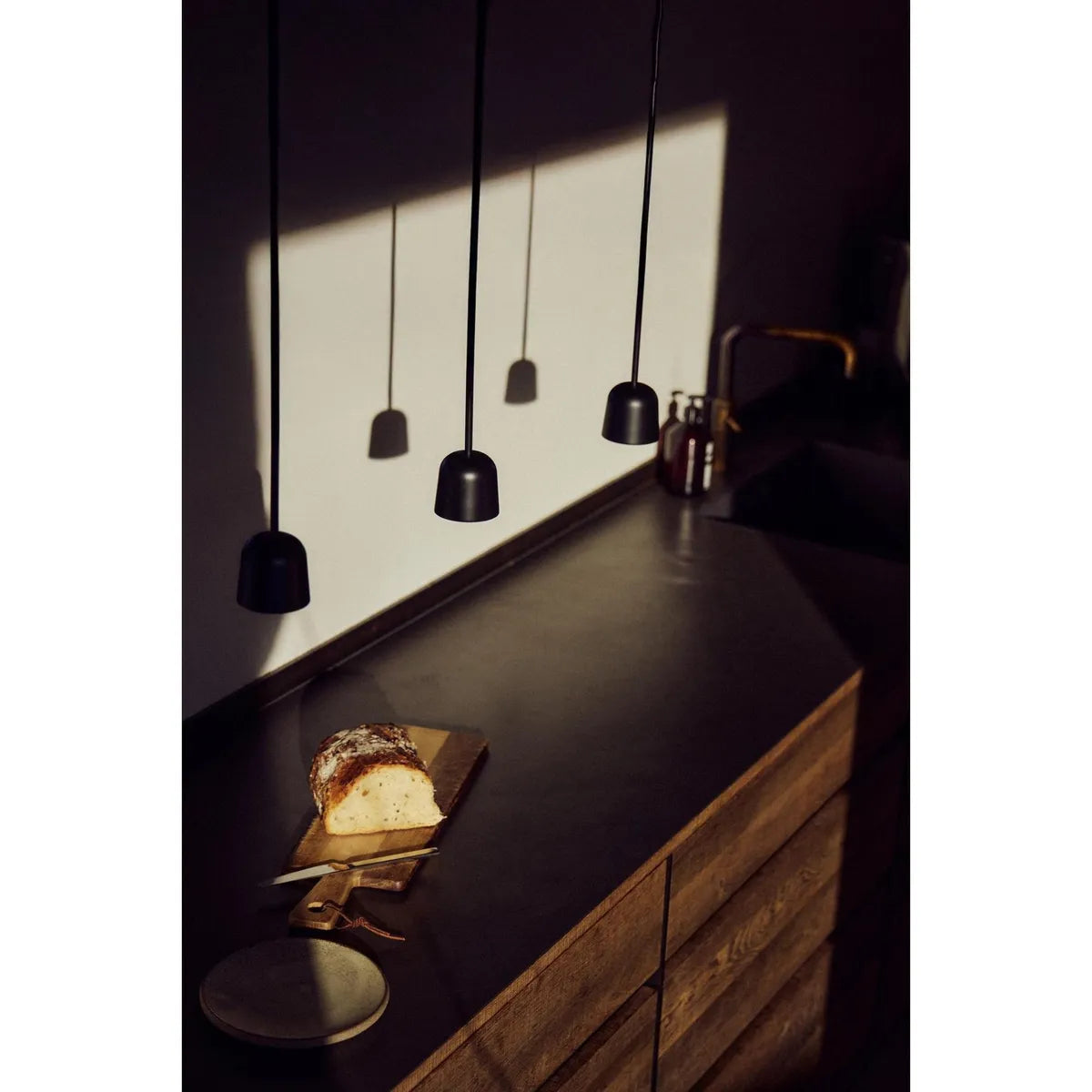 Satellite pendant Ø7, Matt black