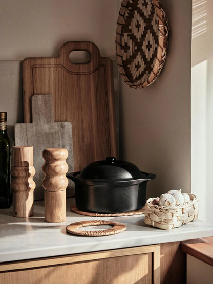 Vig Ovnfast fad m/låg, Antique Black