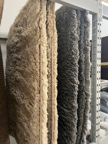 Shaggy Wool Rug, Grey
