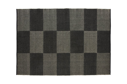 Check Rug 200x300cm Black