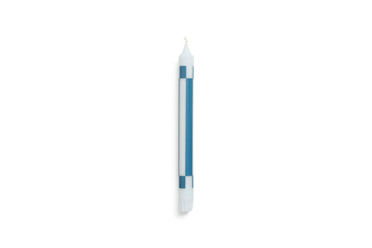 Pattern Candle, Light blue & steel blue  24 stk.