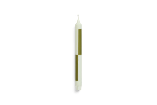 Pattern Candle, Light green and army green 24 stk.