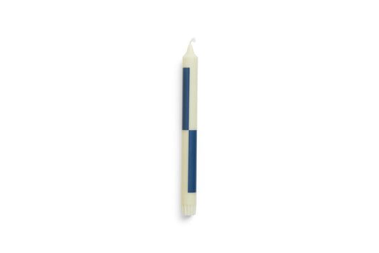 Pattern Candle, Milky green & dark blue 24 stk.