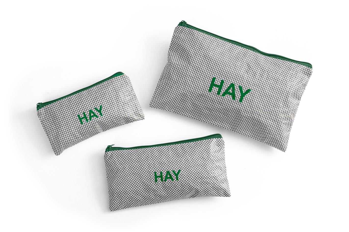 Candy Mono Wash Bag Flat, Grey Set of 3