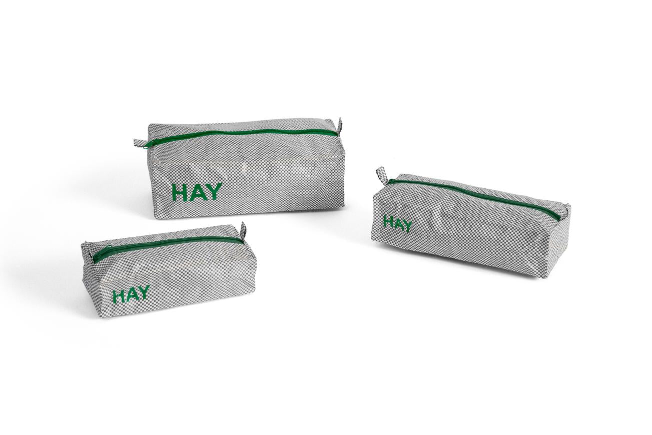 Candy Mono Wash Bag Box, Grey Set of 3