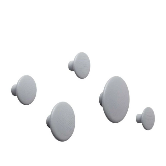 Dots Wood - Grey (set of 5)