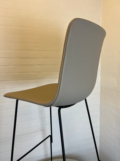 Pato Sledge Barstool (køkken), Sort/læder