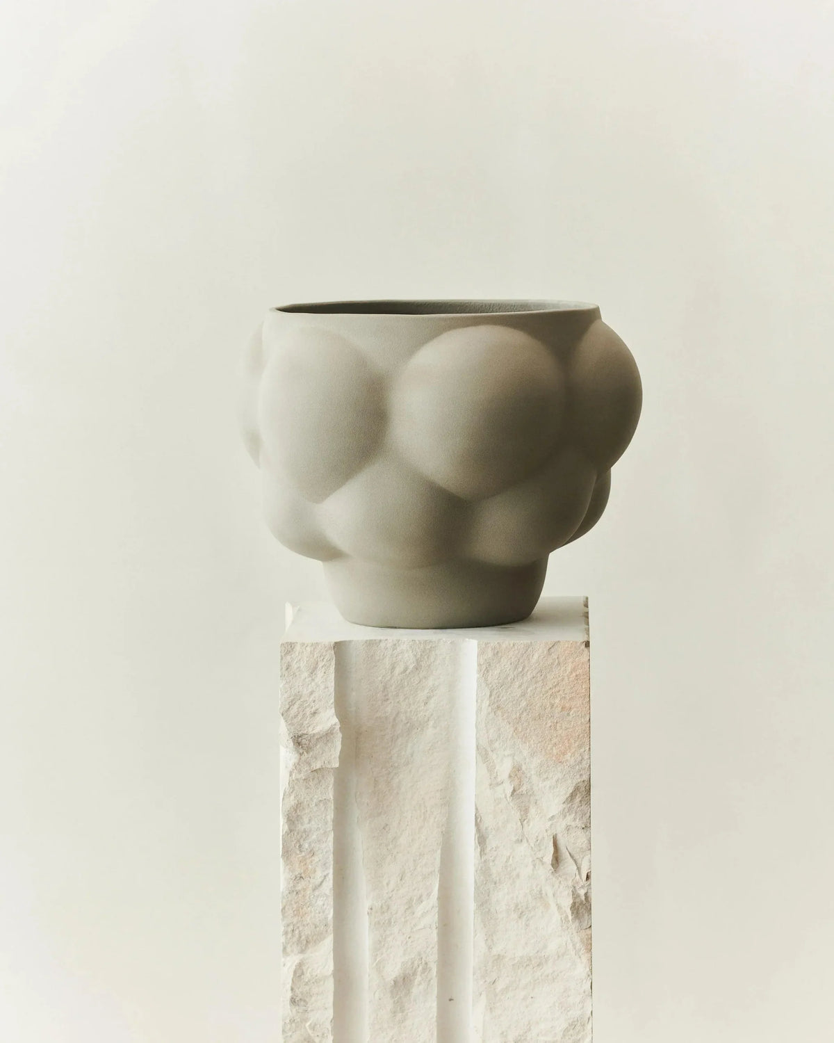 Ceramic Balloon Bowl 05, Sanded Grey
