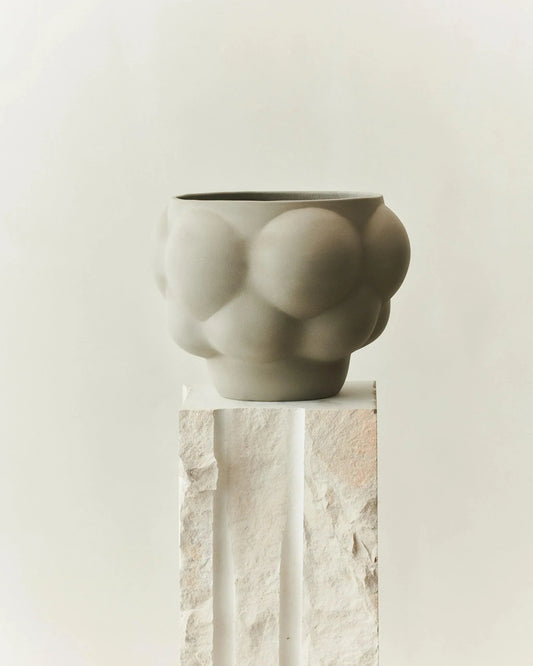Ceramic Balloon Bowl 05, Sanded Grey