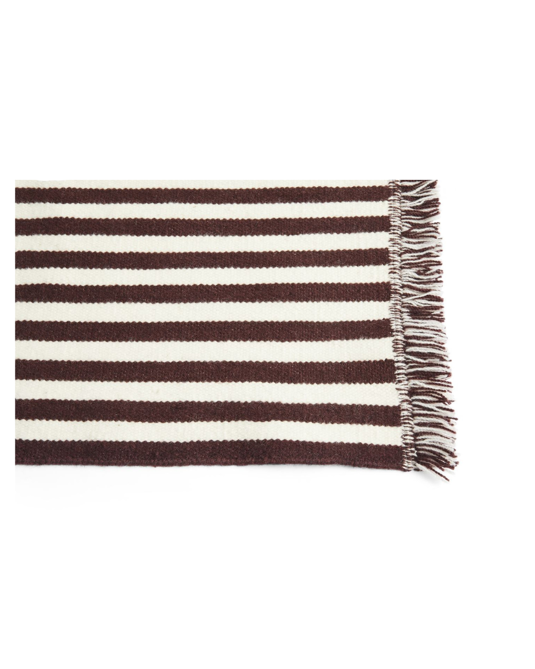 Streifen und Streifen Wolle - L200 x B60 - Creme