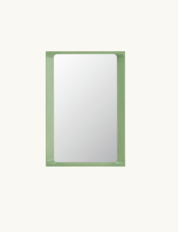 Arced Mirror - Light Green - 80x55cm
