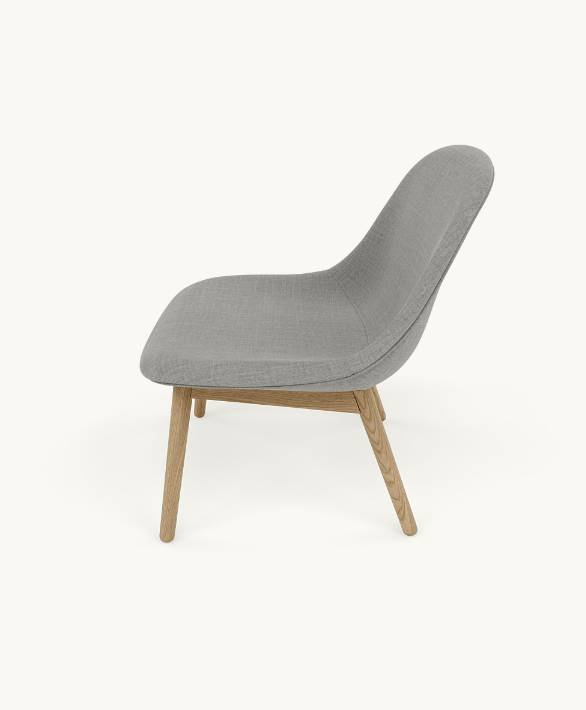 Fiber Lounge Chair Wood Base Remix 133, Oak