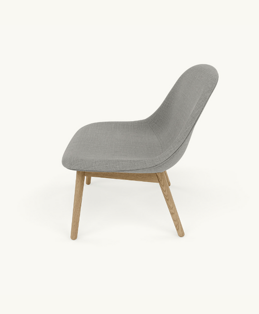Fiber Lounge Chair Wood Base Remix 133, Oak