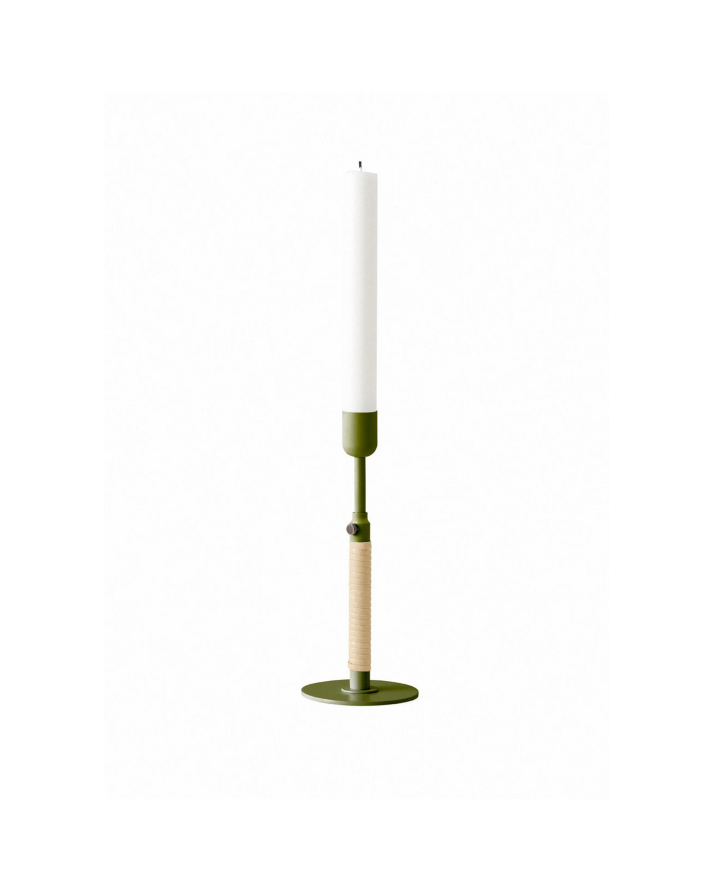 Ducca Candle Holder, Olive Green