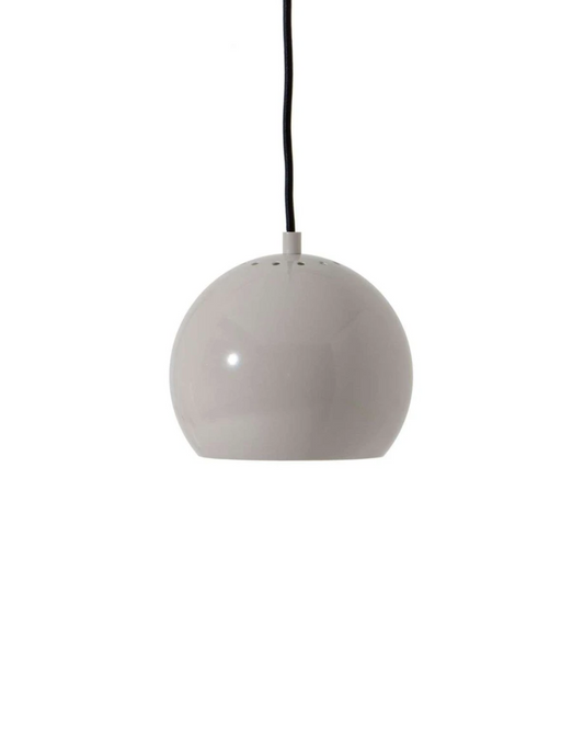 Ball Pendel Ø18cm, Glossy Pale Grey
