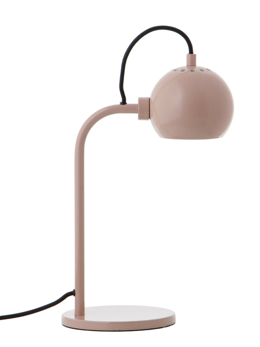 Ball Single Table Lamp, Glossy Nude