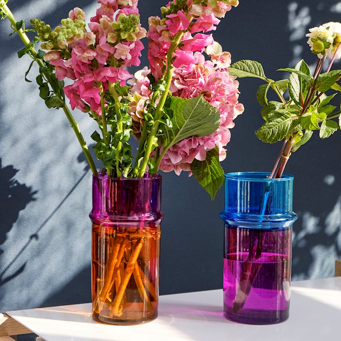 Moroccan Vase, Small, Orange and pink